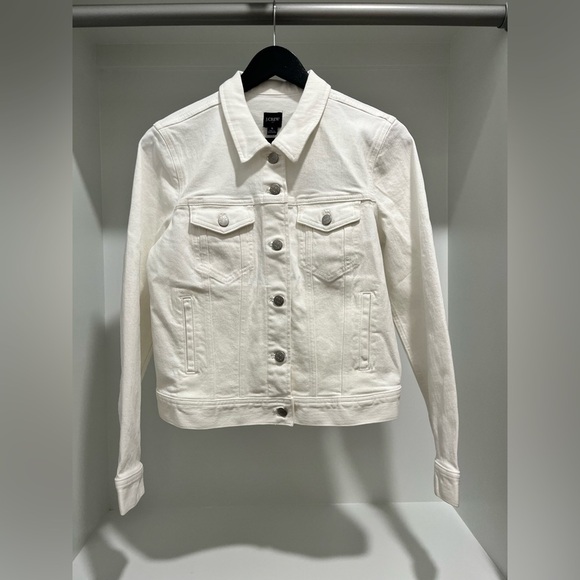 J.Crew Collared Denim Jacket NEW Small classic timeless - Picture 7 of 10